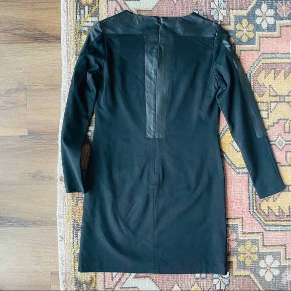 My Tribe Long Sleeve Fitted Leather Dress - Picture 2 of 6
